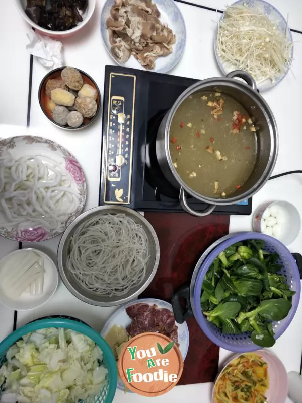 Homemade Haidilao Sanxian hot pot