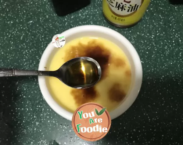 Steamed egg in water