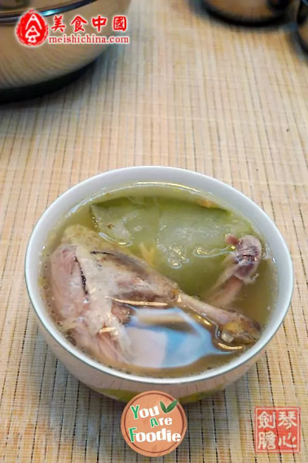 [simple cooking, delicious life] - white gourd duck soup -- a new tool for low-carbon life