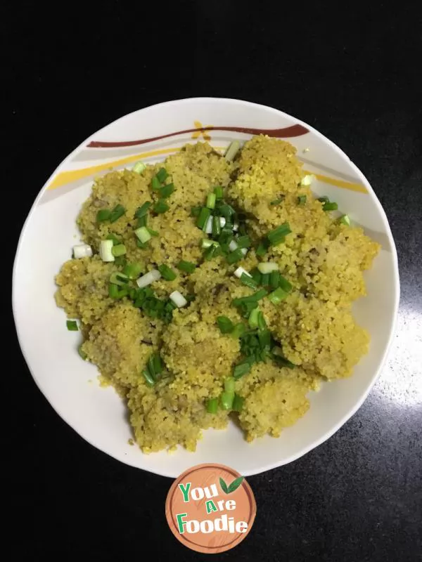 Steamed spareribs with millet