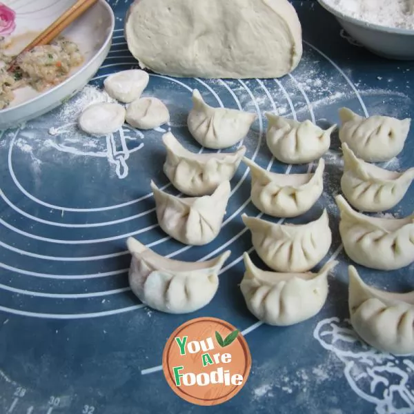 Dumplings stuffed with pork and cabbage