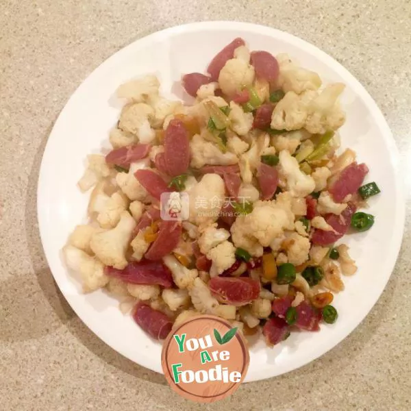 Preserved pork cauliflower