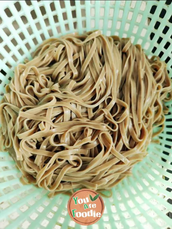 Beef brisket and buckwheat noodles in clear soup