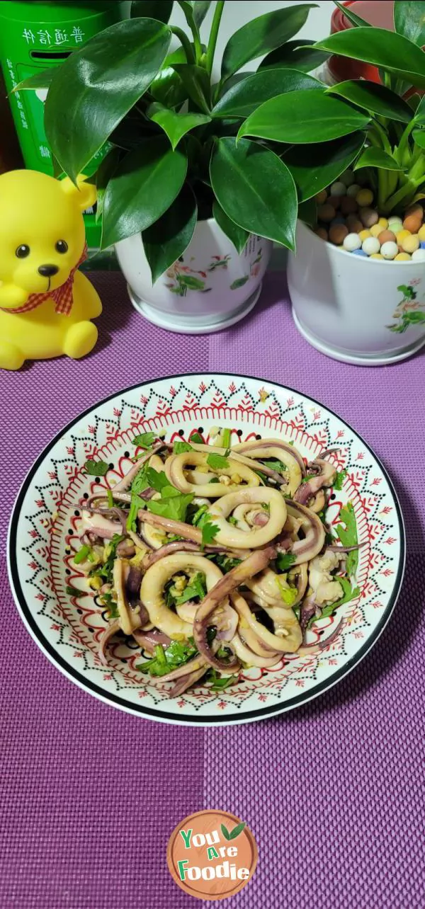 Stir fried squid rings