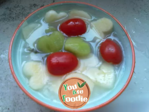 Colorful fruit porridge