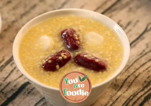 Millet yam jujube porridge