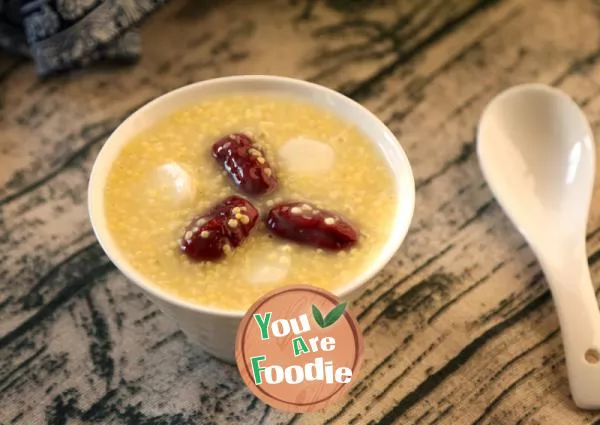 Millet yam jujube porridge