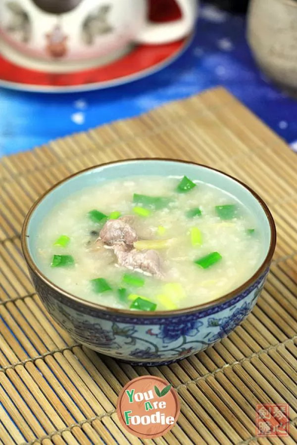 Pork liver and lean meat porridge