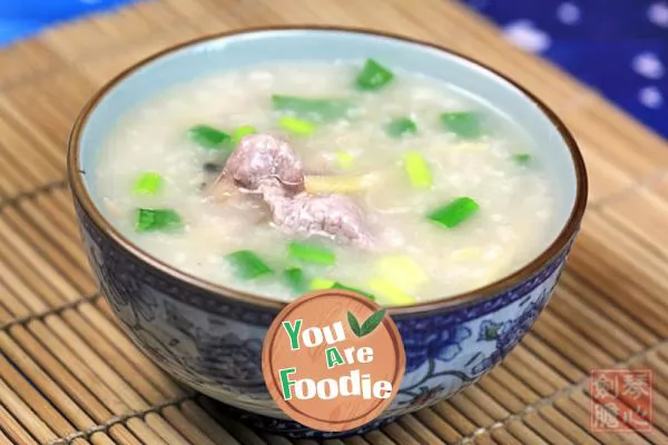 Pork liver and lean meat porridge