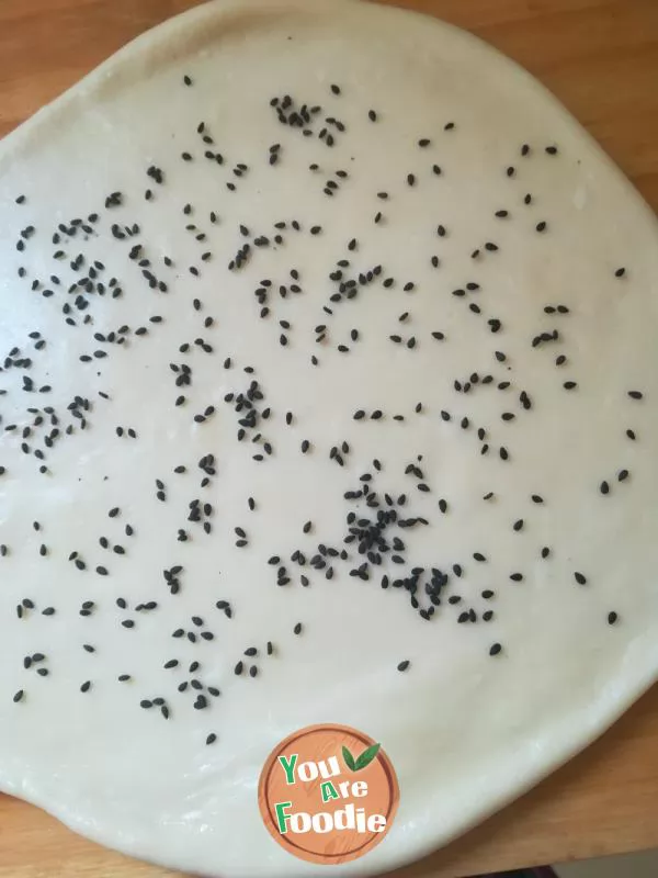 Deep fried black and white sesame Youbing (Deep-fried round and flat dough-cake)