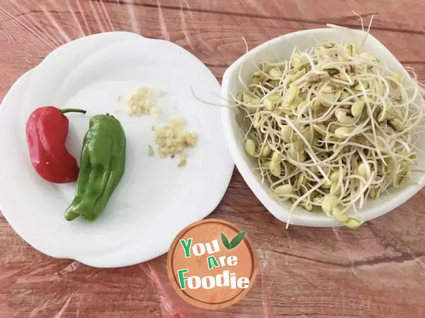 Stir fried bean sprouts with chili