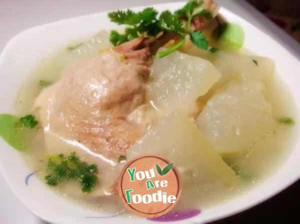 Stewed duck legs with white gourd