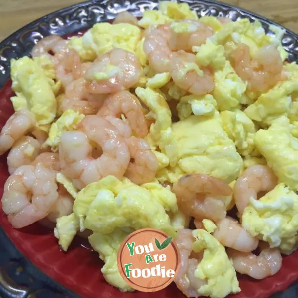 Fried egg with shrimp