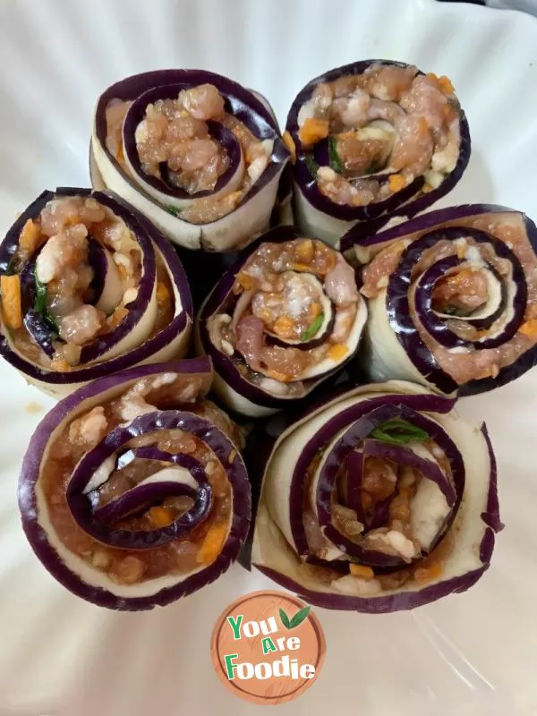 Eggplant meat roll