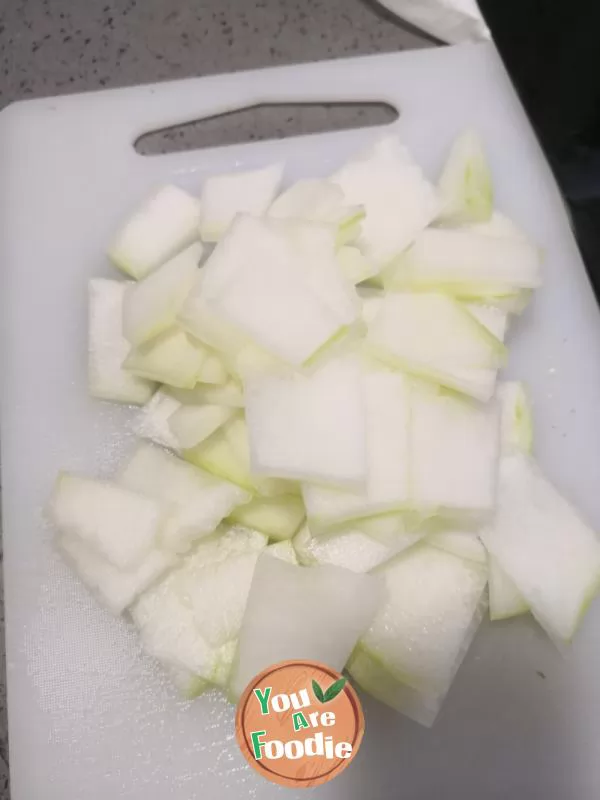 Fried white gourd with shrimp skin