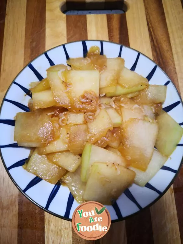 Fried white gourd with shrimp skin