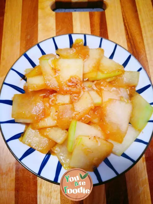 Fried white gourd with shrimp skin