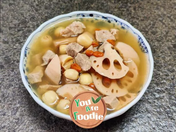 Lotus root and lotus seed lean meat soup