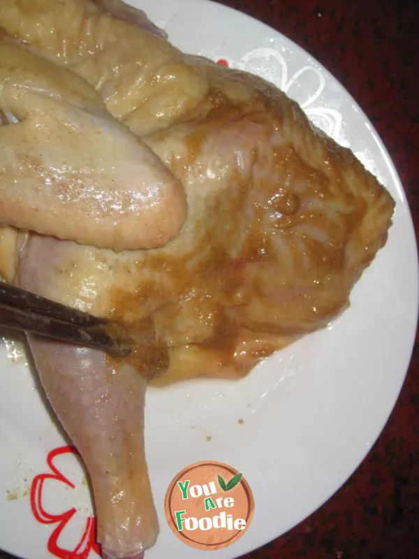 Home baked chicken with salt