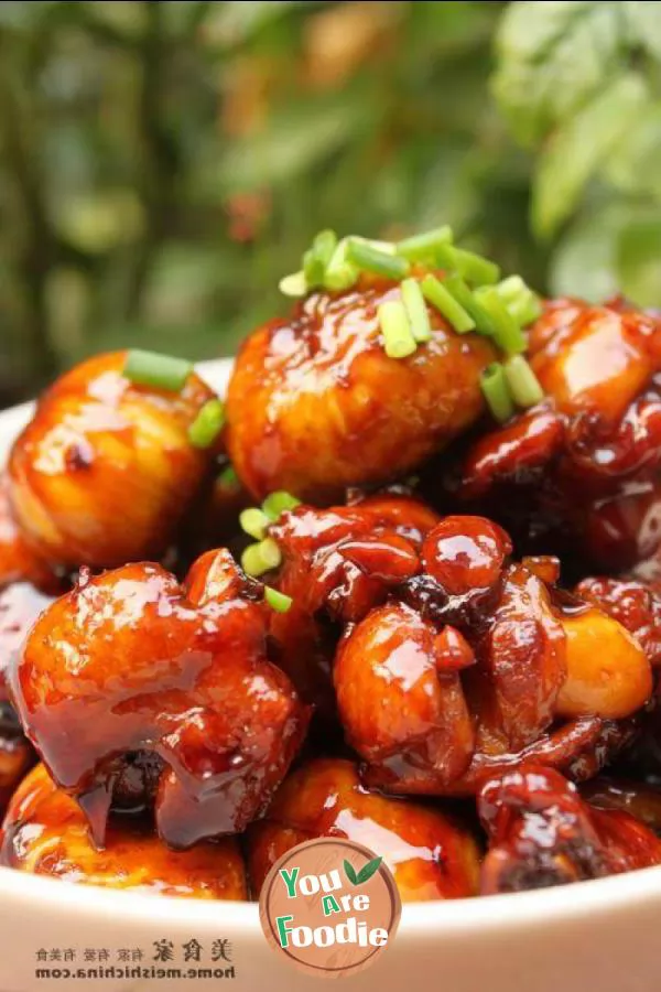 Fried chicken with chestnuts