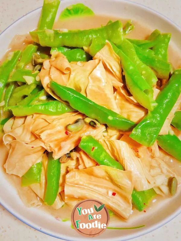 Fried-bean-curd-and-beans