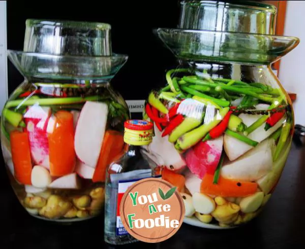 Sichuan pickles (experimental version of raw water and cold boiled vegetables)