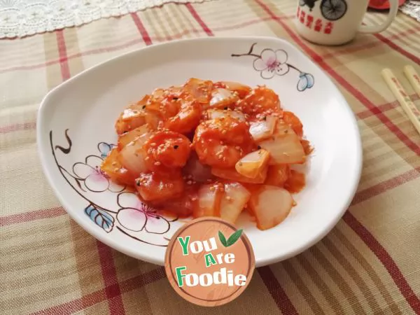 Sauteed Shrimp with Tomato Sauce