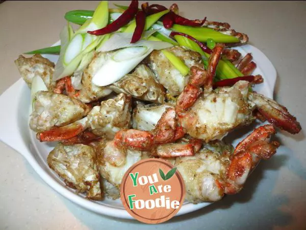 Fried frozen crab