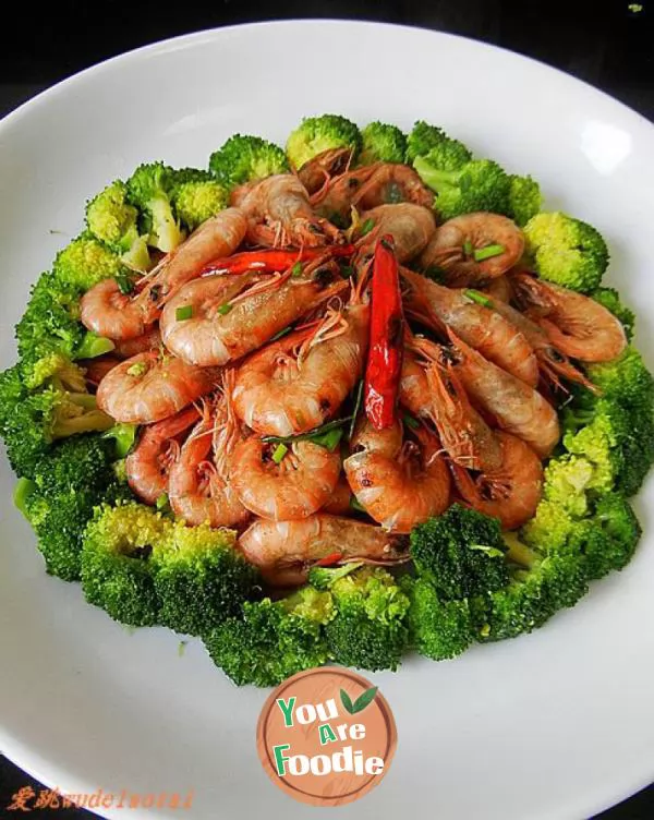 Fried shrimp with Broccoli