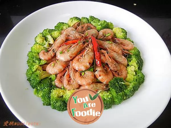 Fried shrimp with Broccoli