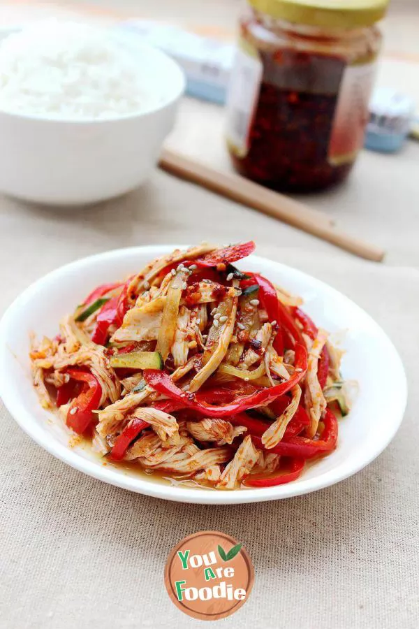 Spicy shredded chicken