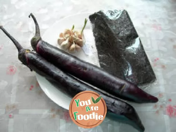 Brain strengthening recipe - steamed eggplant with laver