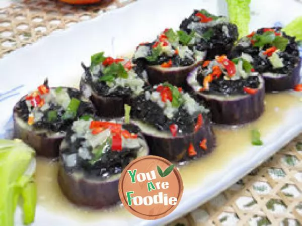 Brain strengthening recipe - steamed eggplant with laver