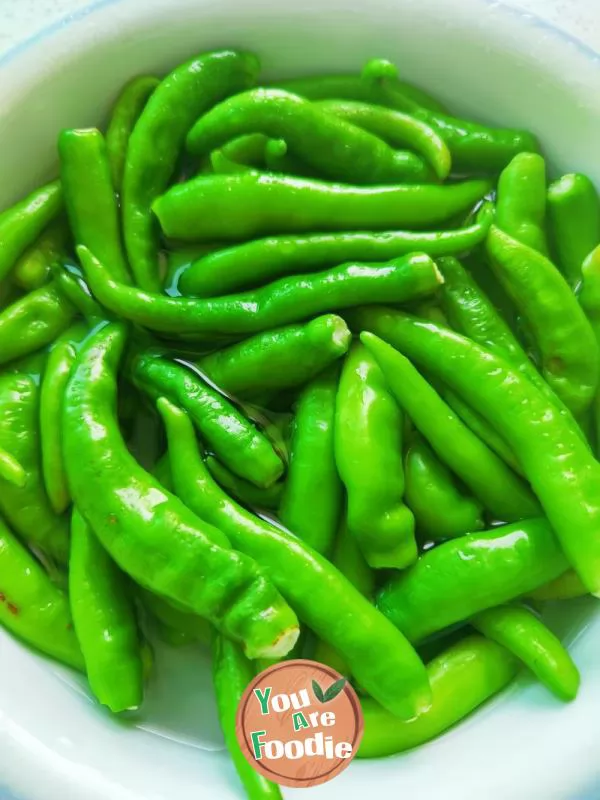 Stir fried green pepper