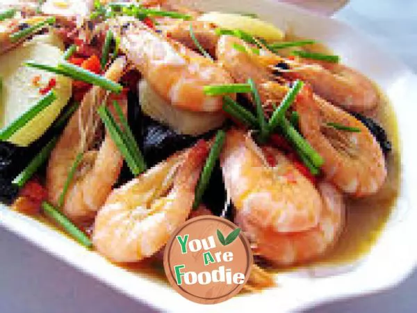 Stewed shrimp in one pot