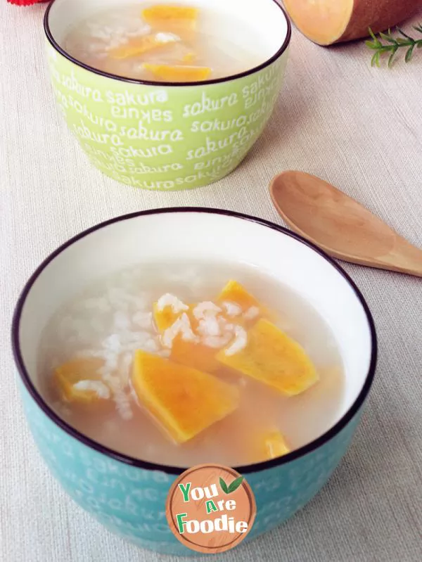 Sweet potato rice porridge