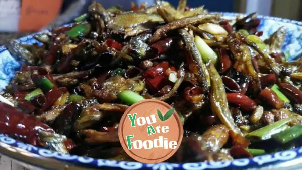 Stir fried dried fish and small fish