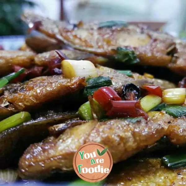 Stir fried dried fish and small fish