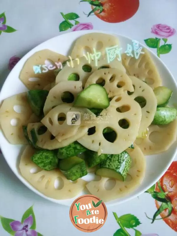 Fresh lotus root ~ cucumber cold lotus root