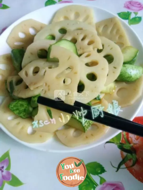 Fresh lotus root ~ cucumber cold lotus root