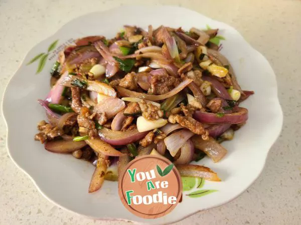 Stir fried mutton with cumin and onion