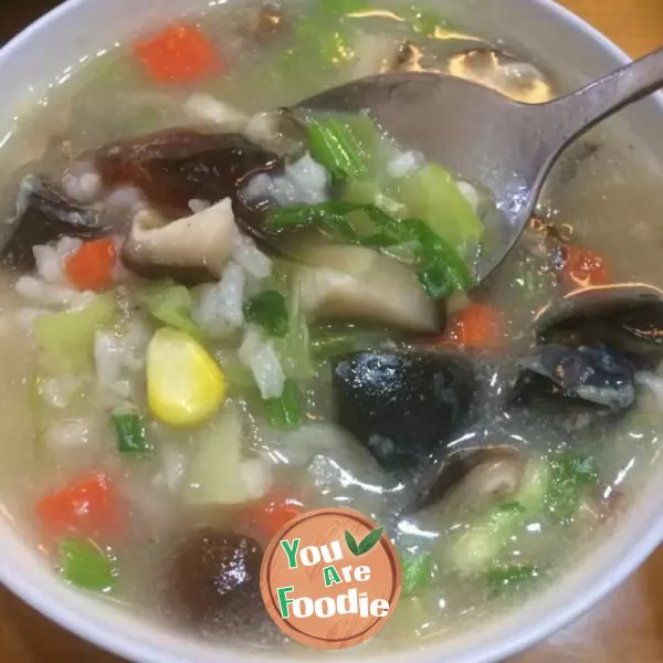 Sweet preserved egg congee