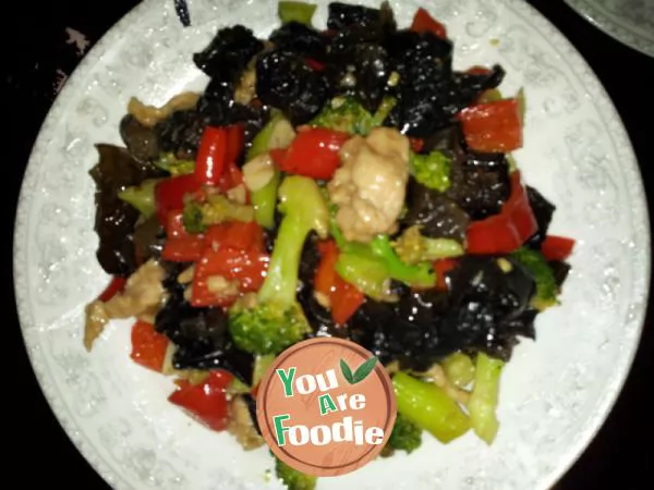 Stir fried pork with Broccoli