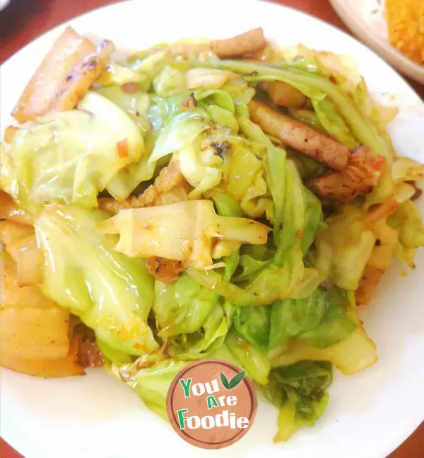 Stir-fried-cabbage-with-double-cooked-pork