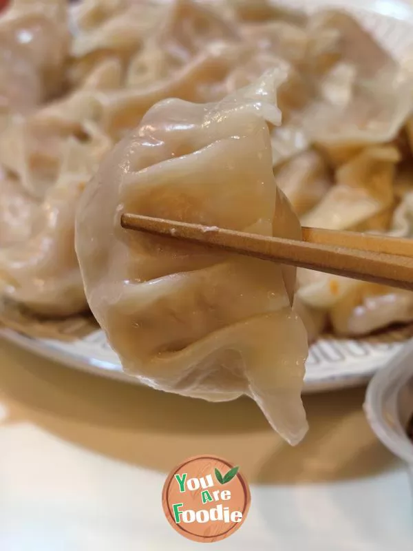 Fresh shrimp and vegetable dumplings