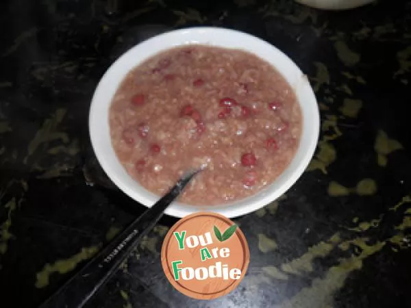 Chestnut and red bean porridge