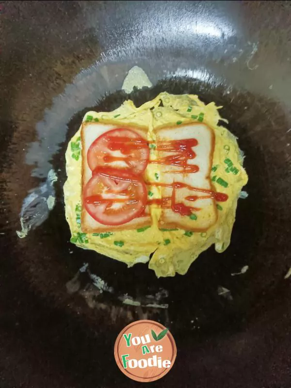 Tomato toast with Scallion