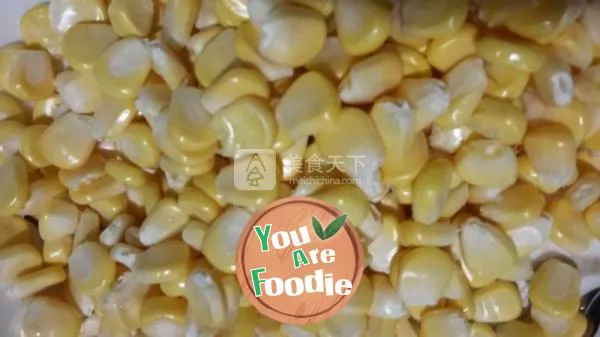 Fried lotus beans with corn