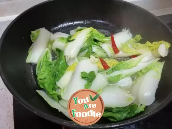 Stir fried Changbai vegetable