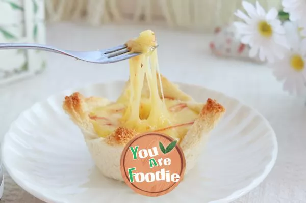 Cheese corn toast cup